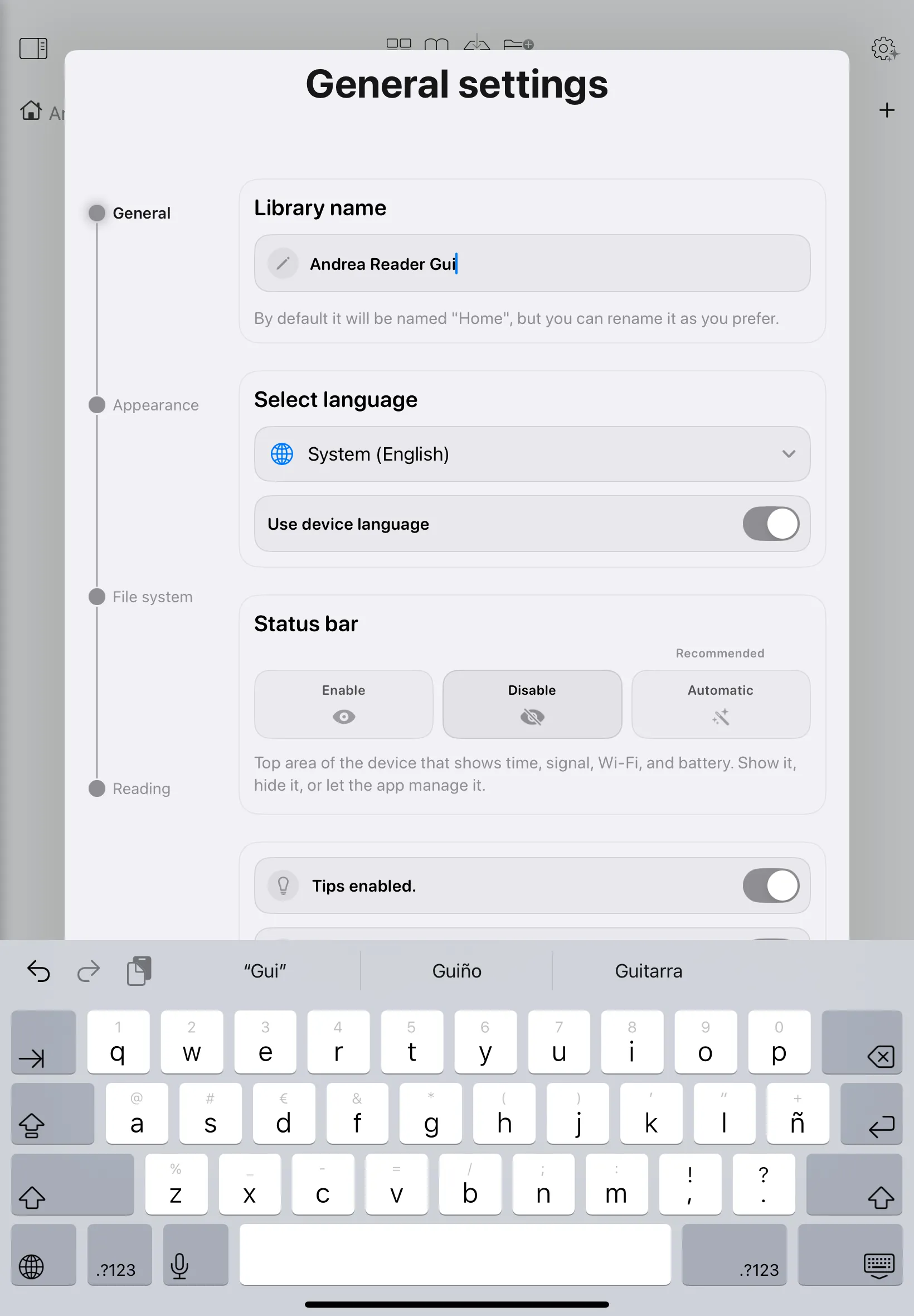 General Settings 1